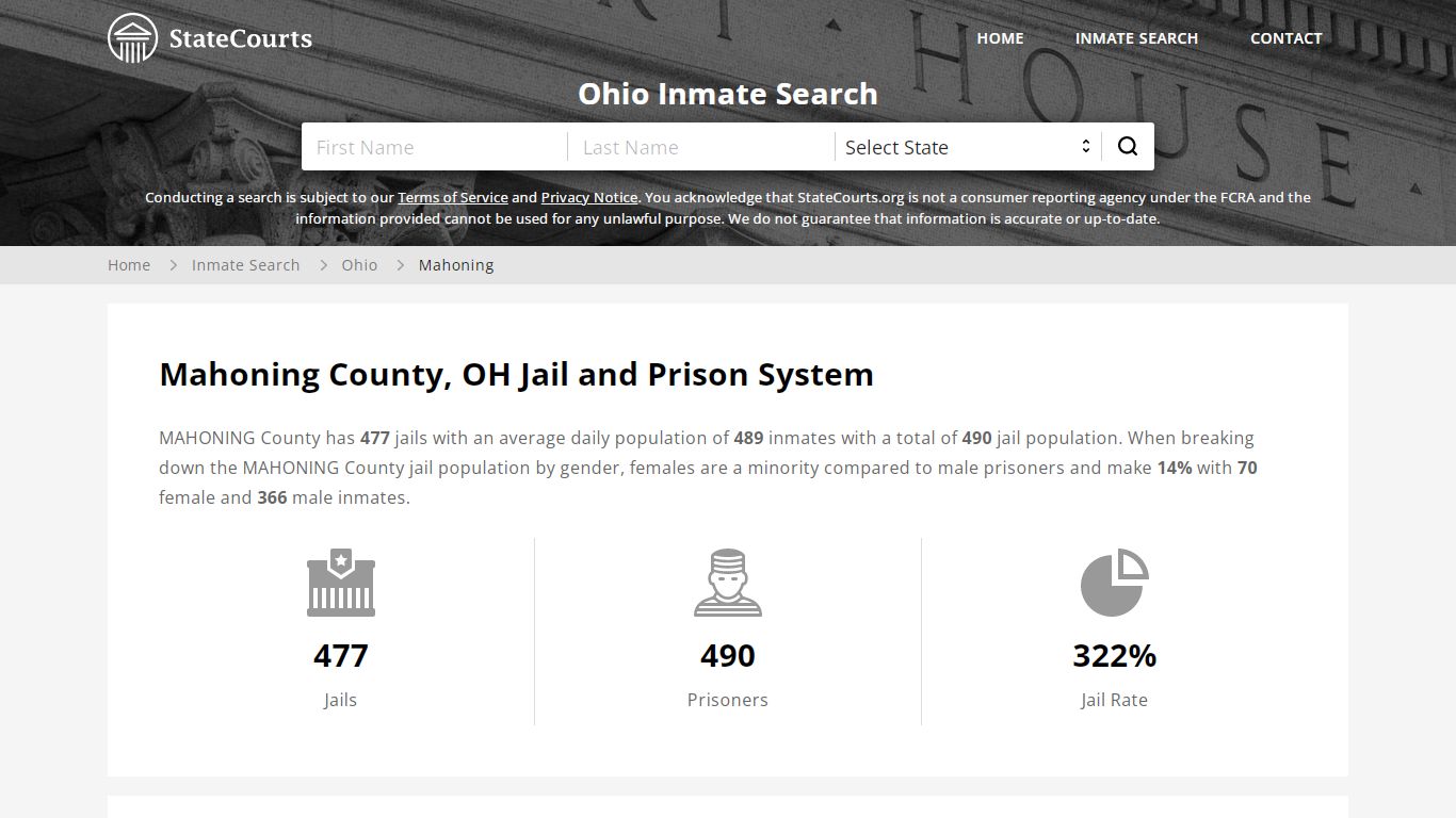 Mahoning County, OH Inmate Search - StateCourts