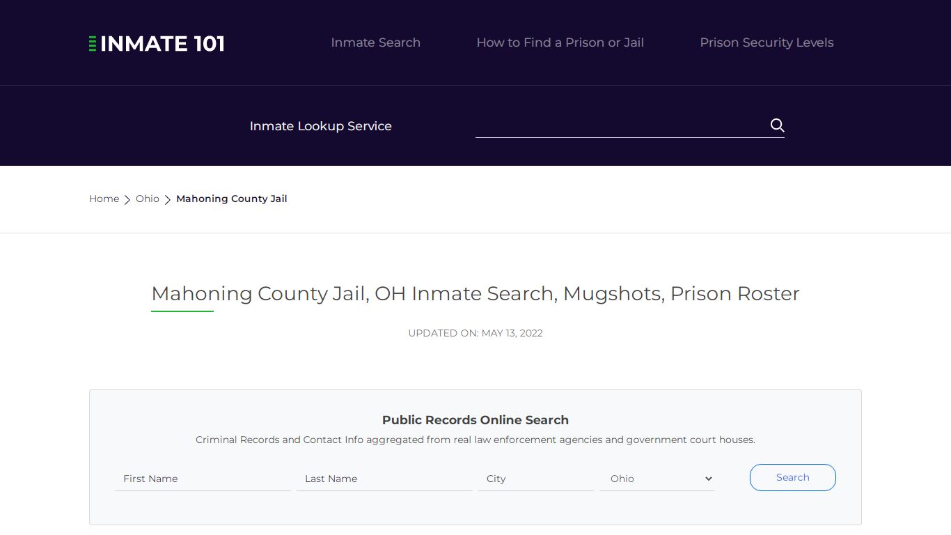Mahoning County Jail, OH Inmate Search, Mugshots, Prison ...